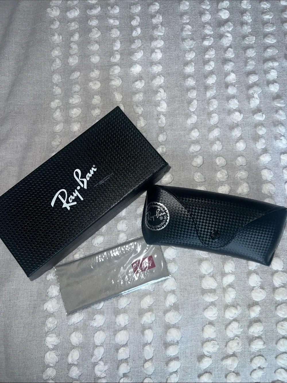 Ray-Ban Black Sunglasses Case with Matching Cloth
